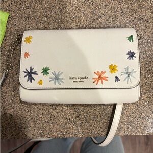 Kate Spade White Mini Bag with Embroidered Details
